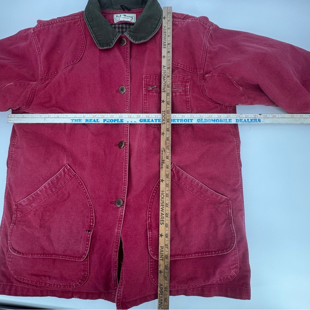 L.L.Bean Women’s XL Vintage Barn Coat Jacket Primaloft Raspberry Red - Picture 7 of 13